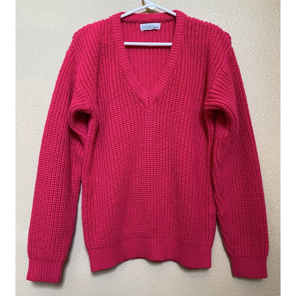 bliss Hot Pink Bulky Sweater